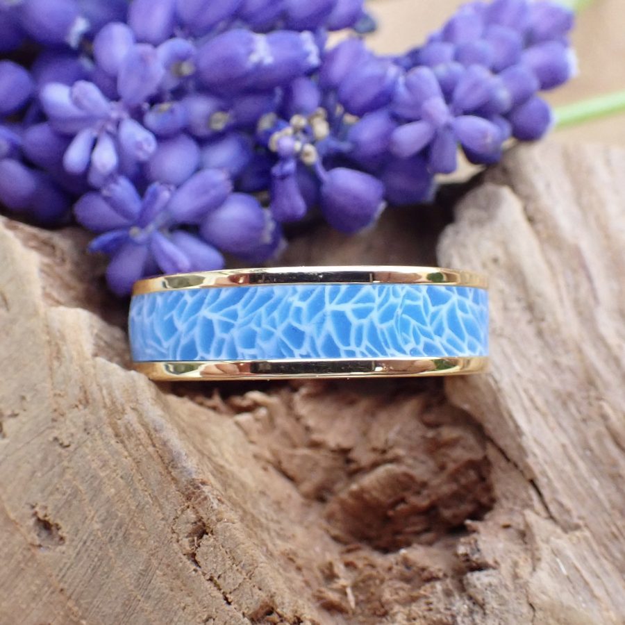 Ring «Blue Lagoon» 7 mm vergoldet